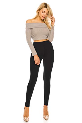 ALWAYS Women's High Waist Fleece Lined Leggings - Winter Warm Premium Yoga Pants