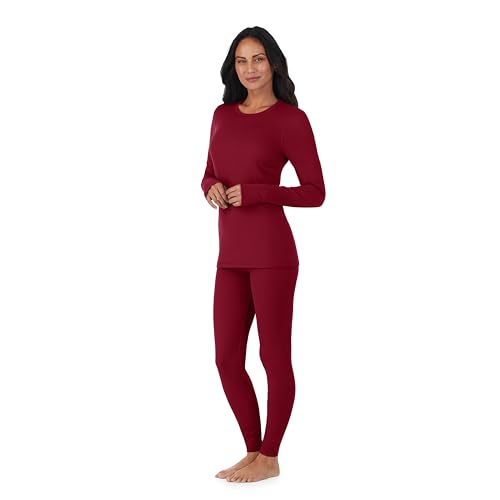 Cuddl Duds Women's Fleece Thermal Set – Long Sleeve & Leggings for Cold Weather